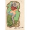 n°29405 - Art Nouveau - Jeune femme rousse portant un loup sur les yeux