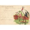 n°29410 - So leb' dennwohl du altes haus ! - Une cigogne et une grenouille habillée