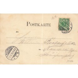 n°29410 - So leb' dennwohl du altes haus ! - Une cigogne et une grenouille habillée