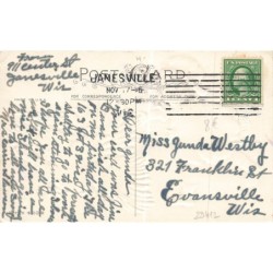 n°29412 - Carte Gaufrée -Thanksgiving Greetings - Fillette courrant après une dinde