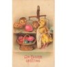 n°29418 - Carte Gaufrée - Pâques - An Easter Greeting - Poussin pesant des oeufs