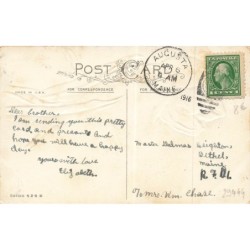 n°29444 - Carte Gaufrée- Fantaisie - A Sunny Greeting - Visage d'une fillette dans une tulipe - surréalisme