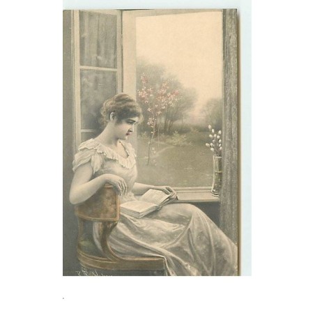 n°13613 - MM Vienne 369 - R.R.V. Wichera - Jeune Femme lisant près d'une fenêtre