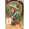 n°29472 - Carte Gaufrée - Clapsaddle - Bonne et Heureuse Année - Portrait d'une fillette tenant un bâton