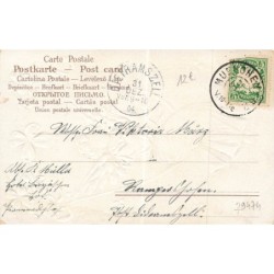 n°29474 - Carte Gaufrée - Nouvel An - Ein frohes neues Jahr - Ange assis sur un ruban, jouant du pipeau