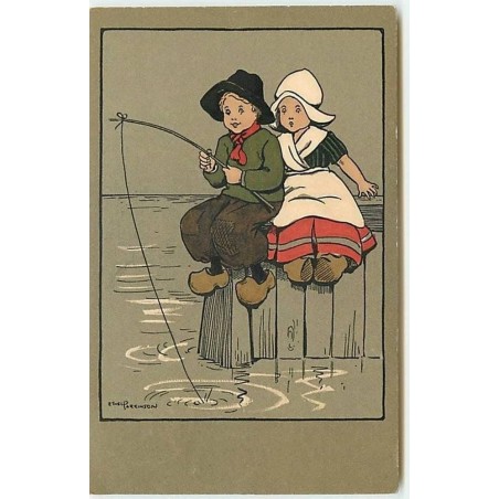 n°10361 - Carte Illustrateur - Ethel Parkinson - Jeunes Hollandais à la pêche