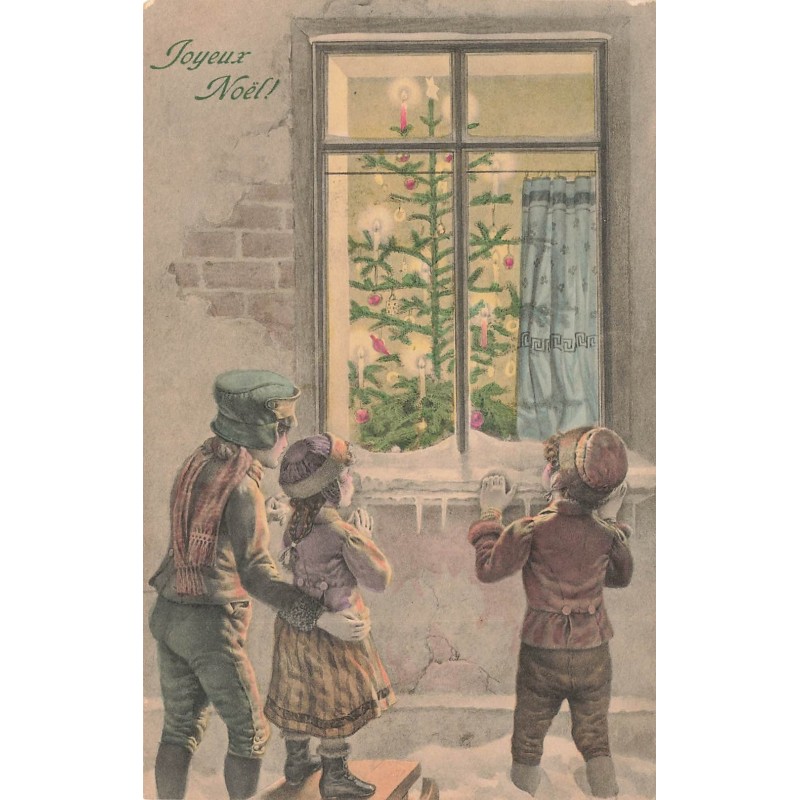 n°29480 - MM Vienne n°230 - Joyeux Noël - Enfants dehors regardant par une fenêtre éclairée