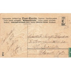 n°29481 - Carte Gaufrée - MSIB 13770 - Joyeux Noël - Anges décorant un sapin avec une pomme et une clochette