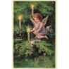 n°29483 - Carte Gaufrée - Noël - Fröhliche Weihnachten - Ange allumant les bougies décorant un sapin