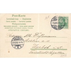 n°29486 - MSIB 13168 - Fröhliche Weihnachten - Ange portant un sapin décoré  près d'un lièvre