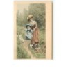 n°13617 - MM Vienne n°295 - Jeune femme et une fillette traversant un petit cour d'eau