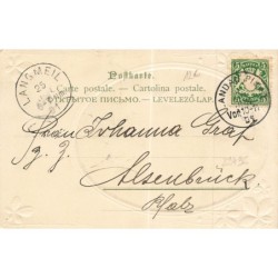 n°29496 - Carte Gaufrée - Fantaisie - Stroefer's - Fillette tenant une lettre, dans un médaillon