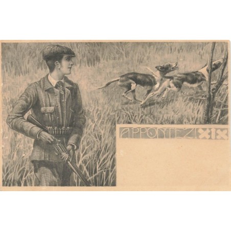 n°29508 - Illustrateur MM Vienne - Apportez - Un chasseur et ses chiens - chasse