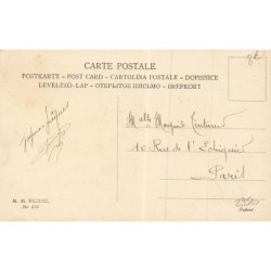 n°29510 - Joyeuses Pâques - Deux fillettes, l'une portant des lièvres dans une hotte - MM Vienne n°370