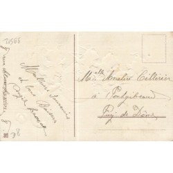 n°29512 - Carte Gaufrée - SER 386 - Joyeuses Pâques - Poussins et un jeune garçon autour d'un oeuf