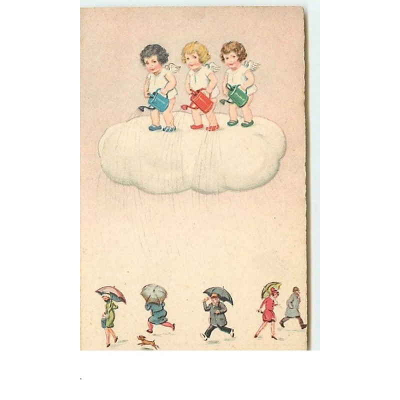 n°13619 - Anges arrosant des gens