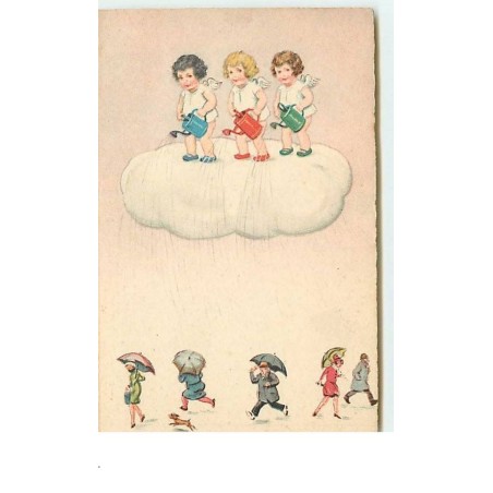 n°13619 - Anges arrosant des gens