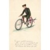 n°29515 - 1er Avril - Ce jeune cycliste amoureux .... lui donne des ailes - Poisson