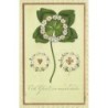 n°29524 - Carte Gaufrée - Nouvel An - Viel Glück im neuen Jahr - Marguerites décorant un trèfle