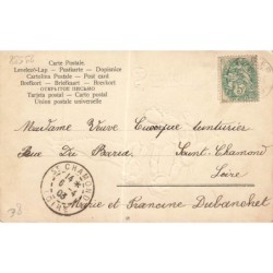 n°29538 - Carte Gaufrée - Fantaisie - Souvenir - Enfants près d'un lièvre, et d'oeufs