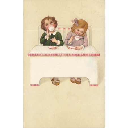 n°29545 - Fantaisie - Flatscher - Enfants prenant le thé
