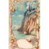 n°29573 - Fantaisie - Art Nouveau - Maison en haut d'une falaise au bord de la mer