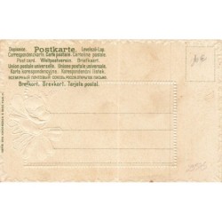 n°29575 - Carte Gaufrée - Clapsaddle - Fröhliche Pfingsten - Fillette prenant le thé