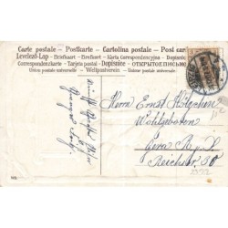 n°29582 - Carte Gaufrée - Nouvel An - Glückliches Neujahr - Ange sous un panneau en haut d'une échelle