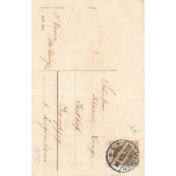 n°29583 - Carte Gaufrée - Glückliches Neujahr - Jeune fille assise sur un tonneau se servant un verre