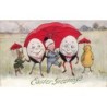 n°29594 - F.C. Lewin - Easter Greetings - Garçon marchant avec deux oeufs humanisés