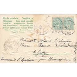 n°29599 - Carte Gaufrée - Clapsaddle - Heureuses Pâques - Lapins jouant de la musique