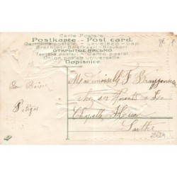 n°29624 - Carte Gaufrée - Joyeux Noël - Enfants priant près d'un ange apportant un sapin