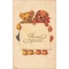 n°29633 - F. Schenkel - Bonne Année - Ours et chien en peluche - Teddy Bear