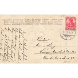 n°29638 - Carte Gaufrée - MSIB - Viel Glück im Neuen Jahr - Train et éphéméride