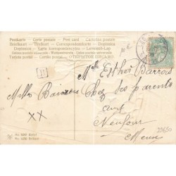 n°29650 - Carte Gaufrée - 6247 - Anges lavant et étendant des coeurs