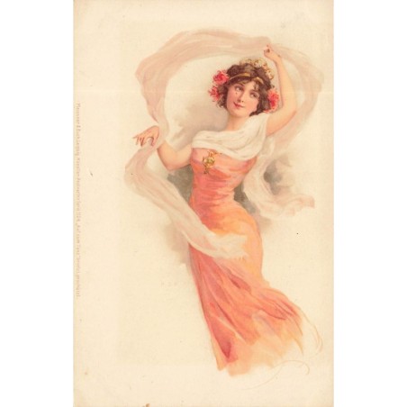 n°29658 - Illustrateur M.S.M. - Meissner - Jeune femme dansant avec un foulard
