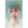 n°29681 - Carte Gaufrée - MSIB 13645 - Joyeux Noël - Ange portant un sapin avec une étoile à la cime
