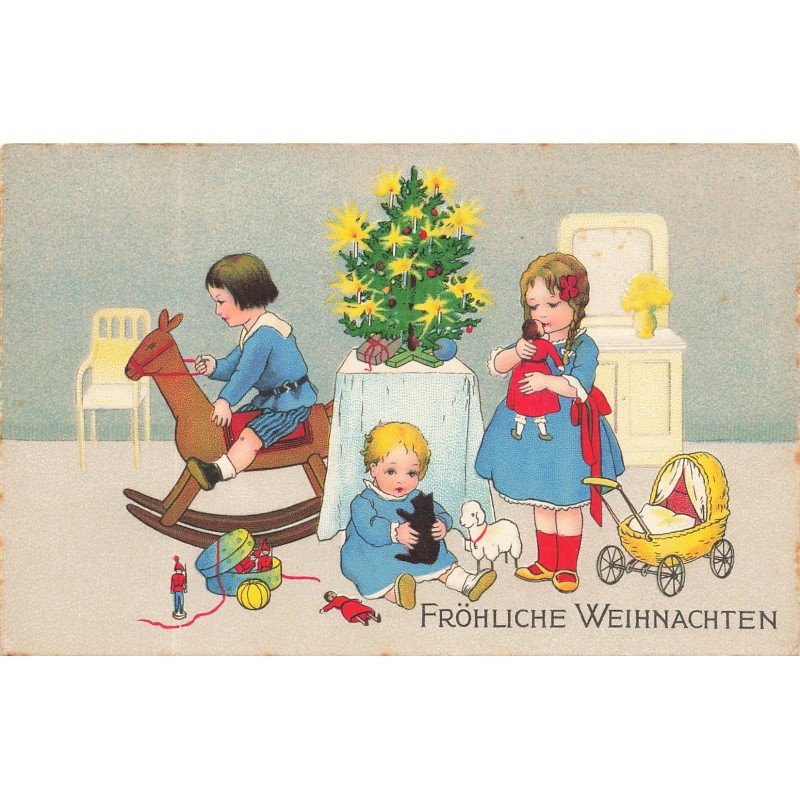 n°29686 - Noël - Fröhliche Weihnachten - Enfants jouant avec leurs jouets