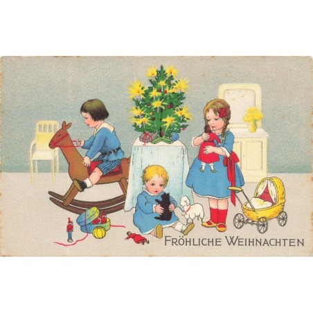 n°29686 - Noël - Fröhliche Weihnachten - Enfants jouant avec leurs jouets