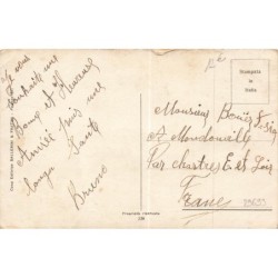 n°29693 - Fantaisie - Une sirène allongée sur le sable et se protégeant avec une ombrelle -Chiostri ?