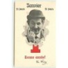 n°13651 - Carte Fantaisie - Bonne Année - 1er Janvier - Homme en Chapeau Melon levant le doigt