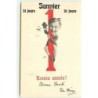 n°13652 - Carte Fantaisie - Bonne Année - 1er Janvier - Homme accroché au 1