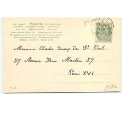 n°13652 - Carte Fantaisie - Bonne Année - 1er Janvier - Homme accroché au 1