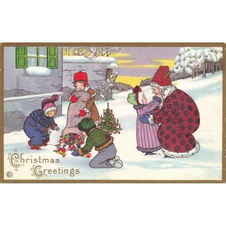 n°29730 - P. Ebner - Christmas Greetings - Enfants découvrant les jouets du Père Noël