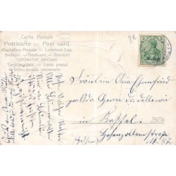 n°29734 - Carte Gaufrée - Ich gratuliere - Jeune fille mains jointes dans un médaillon