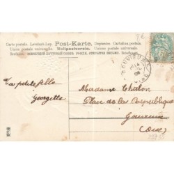 n°29735 - Carte Gaufrée - MSIB 455 - Bonne et Heureuse Fête - Jeune fille tenant un bouquet de Muguet