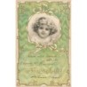 n°29740 - Carte Gaufrée - Anniversaire - Portrait d'une fillette