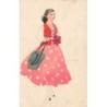 n°29755 - Meissner - Jeune femme portant une jupe, un boléro et un chapeau