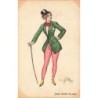 n°29757 - Illustrateur Naillod - Jeune Culotte de peau - Jeune femme portant un costume et fumant