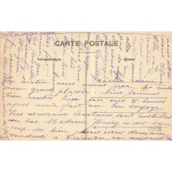 n°29758 - Carte Peinte à la main - Illustrateur T. M. - Jeune femme en robe et portant un chapeau à large bord